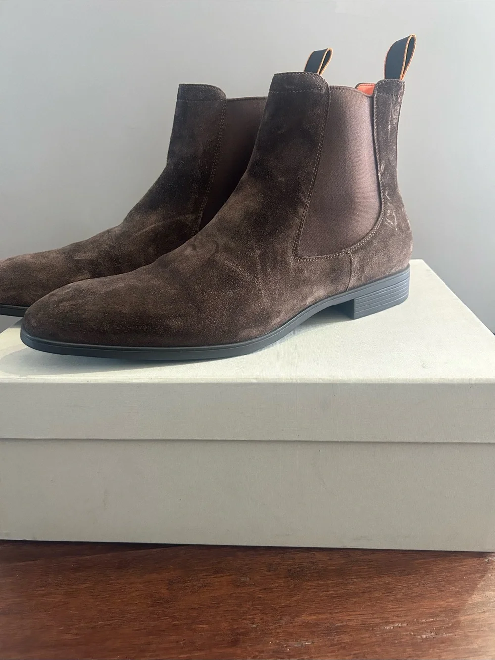 Brown Suede Chelsea Boots